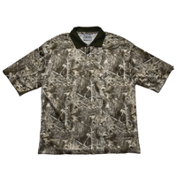 Forest Print Mesh Polo